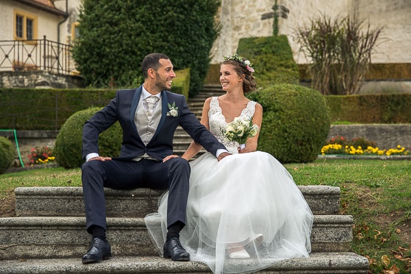 Les mariés au château de la Sarraz