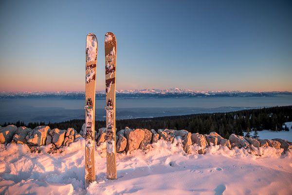 Vue sur le Mont Blanc depuis le Mont Tendre